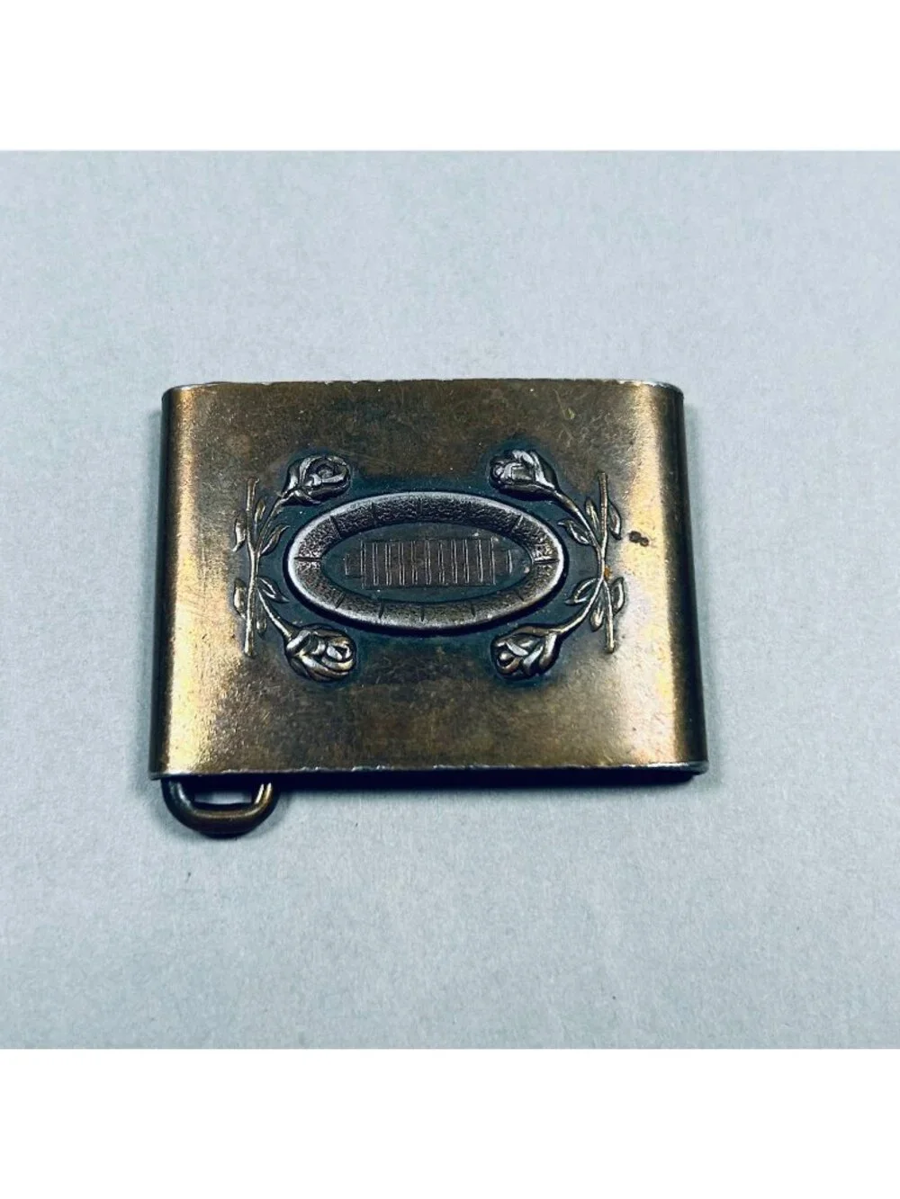 North & Judd Rose Bowl Gridiron Belt Buckle 1930s
